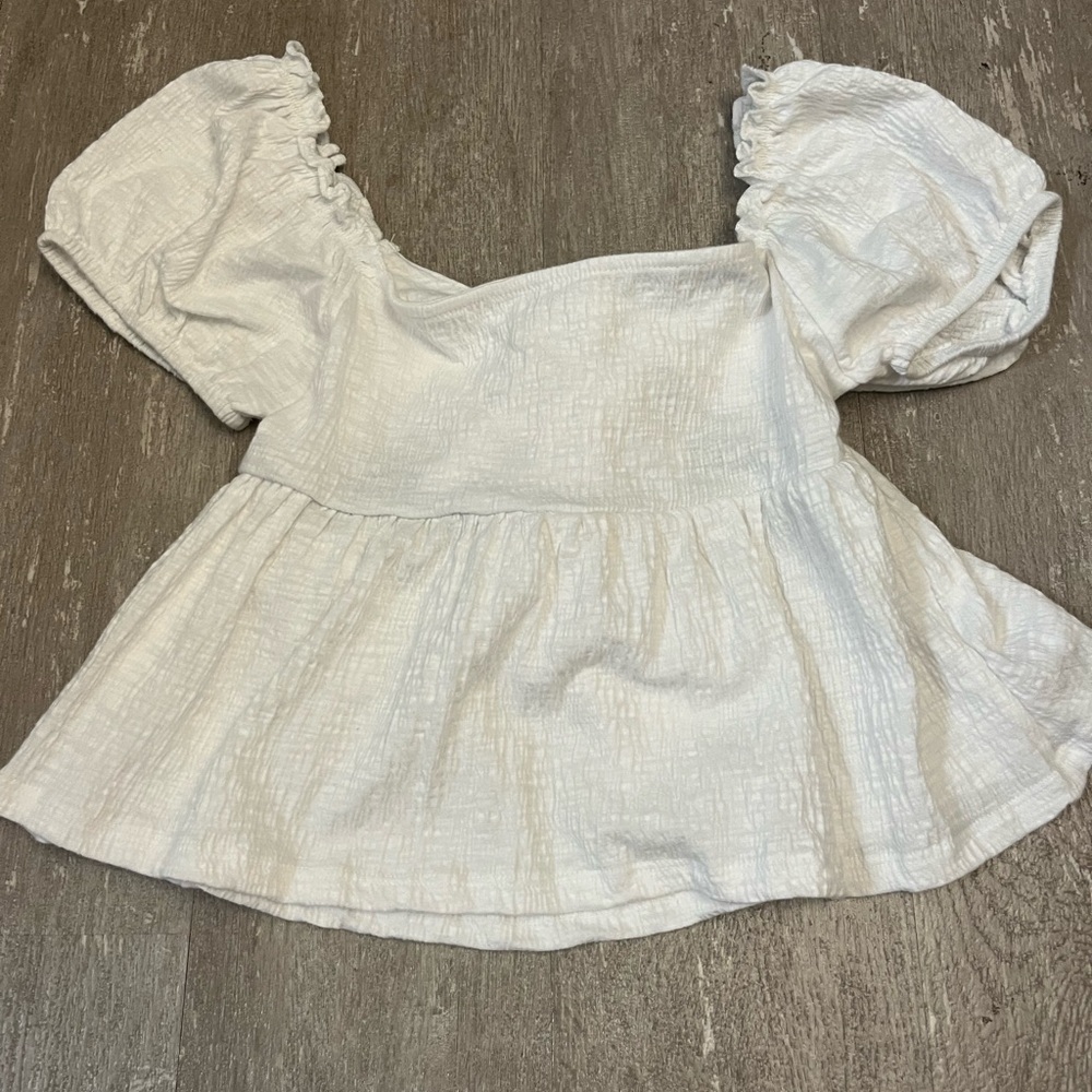 Brand New With Tags Altar'd State White Babydoll Top